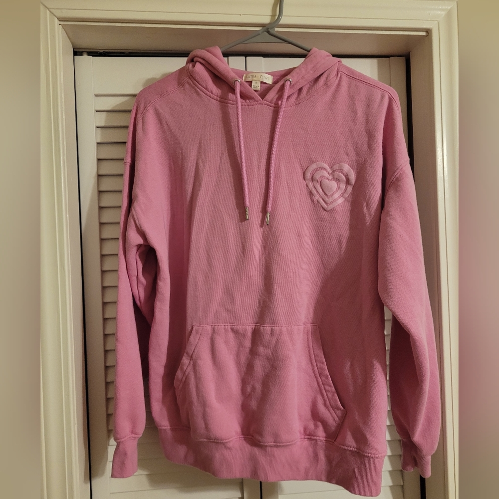 Pink Hoodie with Heart Design
